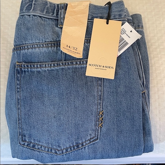 Scotch & Soda Women’s Wide-Leg Jeans Flatiron Blue Size 14/32 NWT - Picture 9 of 9